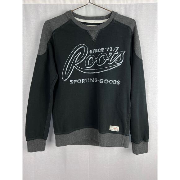 Roots Canada Sweatshirt Crew Neck Graphic Spell Out Logo Lounge Cozy Fall - Picture 1 of 5